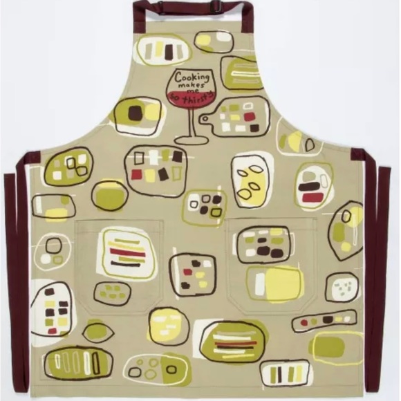 NWT Blue Q apron. “Cooking makes me so thirsty” featuring wine glasses. - Picture 3 of 11